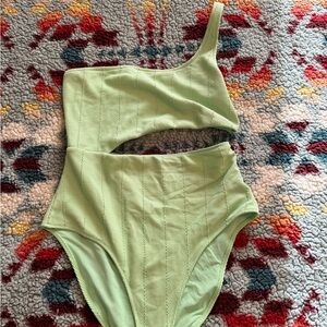 Aerie Mint Green Full Coverage Swimsuit